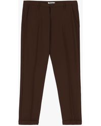 Imperial - Pantaloni Slim-Fit Monocolour Con Piega Stirata E Pinces - Lyst