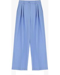 Imperial - Pantaloni Straight Effetto Con Pinces - Lyst