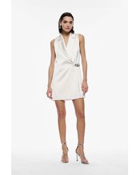 Imperial - Robe courte fluide à chaine et revers - Lyst