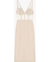 Imperial - Abito Midi Con Scollo A V - Lyst