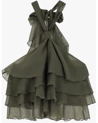 Imperial - Top De Capas Con Cuello Halter - Lyst