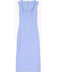 Imperial - Vestido Midi Sin Mangas Liso - Lyst
