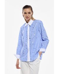 Imperial - Camisa De Rayas Con Lentejuelas - Lyst