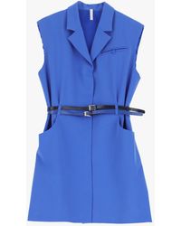 Imperial - Vestido Corto Sin Mangas Con Solapas - Lyst