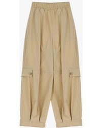 Imperial - Jupe-culotte pur coton à rabat boutonné - Lyst