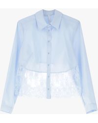 Imperial - Camisa Con Cuello Y Encaje - Lyst