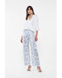 Imperial - Pantalon droit avec motif floral et ourlet élastique - Lyst