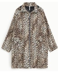 Imperial - Cappotto Con Chiusura Zip E Stampa Animalier - Lyst