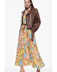 Imperial - Chaqueta De Piel Con Cremallera Y Cinturón - Lyst