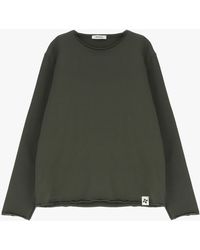 Imperial - Felpa Girocollo A Maniche Lunghe Con Orlo Vivo - Lyst