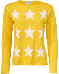 heine STYLE Intarsienpullover Sterne - Gelb