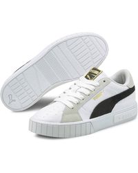 PUMA Leder Cali Wedge Mix Sneaker Schuhe in Weiß | Lyst DE