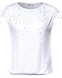 Street One T-Shirt, mit dezentem Minimal Folienprint - Weiß
