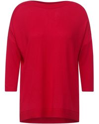Cecil 3/4 Arm-Pullover, im Oversize-Style - Rot