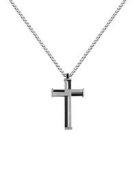 Police Kette mit Anhänger Kreuz PREIKE PJ26479PSB01 - Mettallic