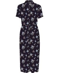 Vero Moda Hemdblusenkleid VMEASY S/S LONG SHIRT DRESS WVN - Mehrfarbig
