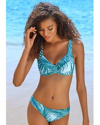 LASCANA ACTIVE Bügel-Bikini-Top Coal, im Mustermix aus Palmen und