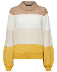 SELECTED Ballonärmel Strickpullover - Mehrfarbig