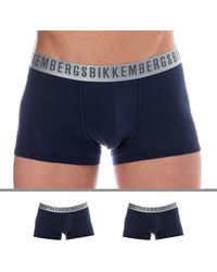 Bikkembergs - Lot de 2 Boxers Silver Coton Bleu - Lyst