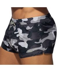Short De Bain Double Waistband Camouflage Gris Inderwear Homme Sport & Maillots de bain Maillots de bain Shorts de bain 