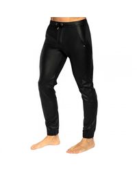 ES COLLECTION Fetish Sports Trousers - Black