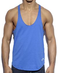 Débardeur Fitness Uni Royal Coton ES COLLECTION pour homme en coloris Bleu Homme Vêtements T-shirts T-shirts sans manches et débardeurs 