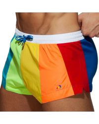 Addicted Rainbow Swim Shorts Xs - Orange
