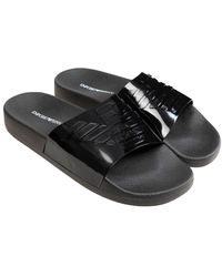 Emporio Armani Sandales Metallic - Noir
