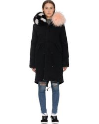 Mr & Mrs Italy Embroidered Parka - Black