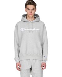 champion dbl script pullover hoodie