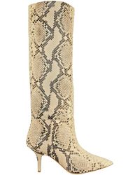 Yeezy Snakeskin-embossed Boots - Natural