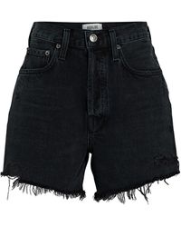 R13 Raw-cut Denim Shorts in Blue - Lyst