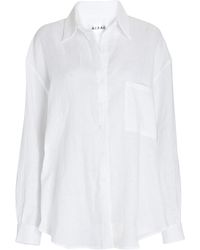 AEXAE Linen Shirt, Plain Pattern in White | Lyst