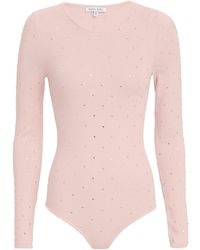 Ronny Kobo Chani Embellished Pink Bodysuit