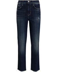 L'Agence Alexia High-rise Straight-leg Jeans - Blue
