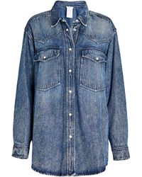 Étoile Isabel Marant Taniami Oversized Denim Shirt in Natural | Lyst