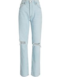 RE/DONE - 90s High-rise Loose Straight-leg Jeans - Lyst