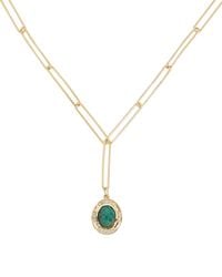 Ela Rae Yaeli Gemstone Pendant Necklace - Green