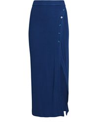 Alix NYC Fordham Rib Knit Midi Skirt - Blue