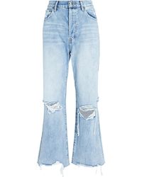 Pistola Denim Bobbie Crossover High-rise Wide-leg Jeans in Black