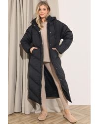 In The Style - Longline Puffer Jacket - Lyst