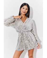 JAC JOSSA - Sequin Multiway Tie Playsuit - Lyst