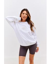 In The Style - Soleil Graphic Crew Neck Jersey Sweatshirt - Lyst