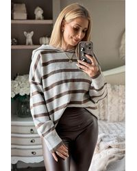 Stacey Solomon - Recycled Stripe Knit Hoodie - Lyst