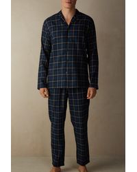 Uomo Abbigliamento da Nightwear e sleepwear da Pigiami e loungewear Set pigiama con stampa foglieSchiesser in Cotone da Uomo colore Grigio 