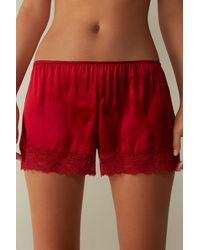 Intimissimi Silk Shorts - Red