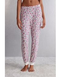 Intimissimi - Pantalone Lungo con Polsino in Modal Life is a Flower - Lyst