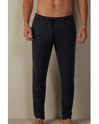 Intimissimi Silk And Modal Trousers - Blue