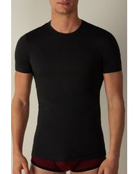 Intimissimi T-shirt In Stretch Supima® Cotton - Black