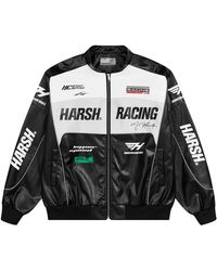 INTL Collective - H/c Racing Leather Jacket - Lyst